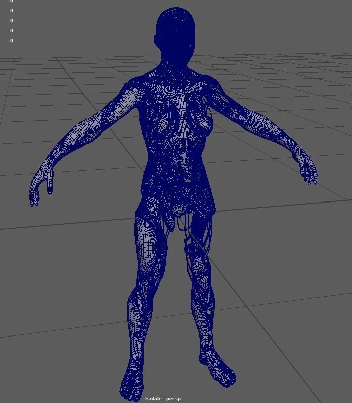 Sci Fi Humanoid Robot Character  3D model_21