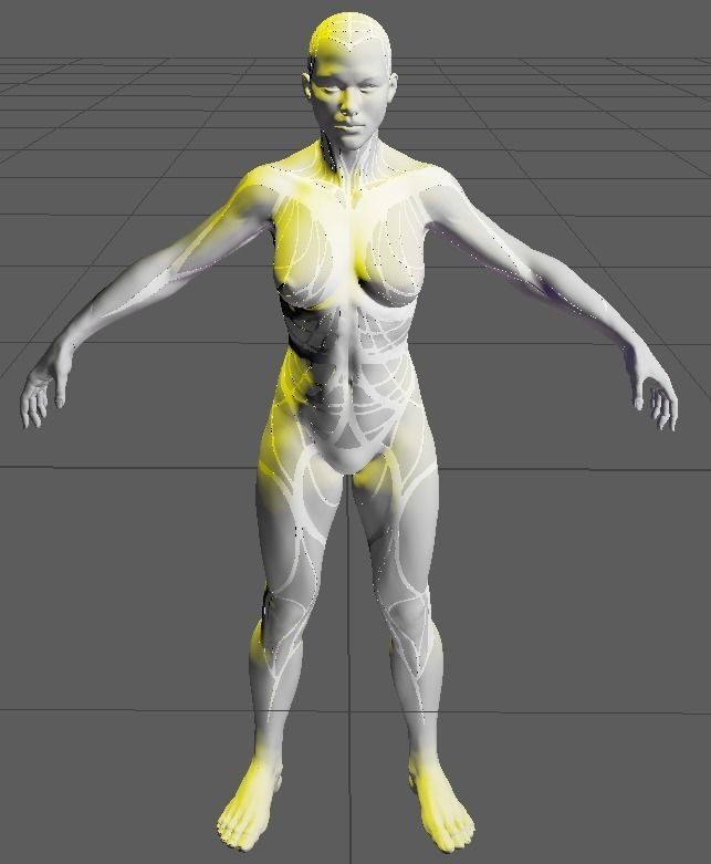 Sci Fi Humanoid Robot Character  3D model_13