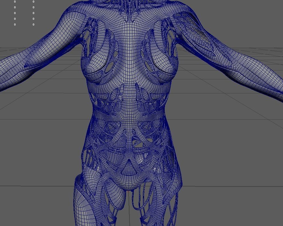 Sci Fi Humanoid Robot Character  3D model_12