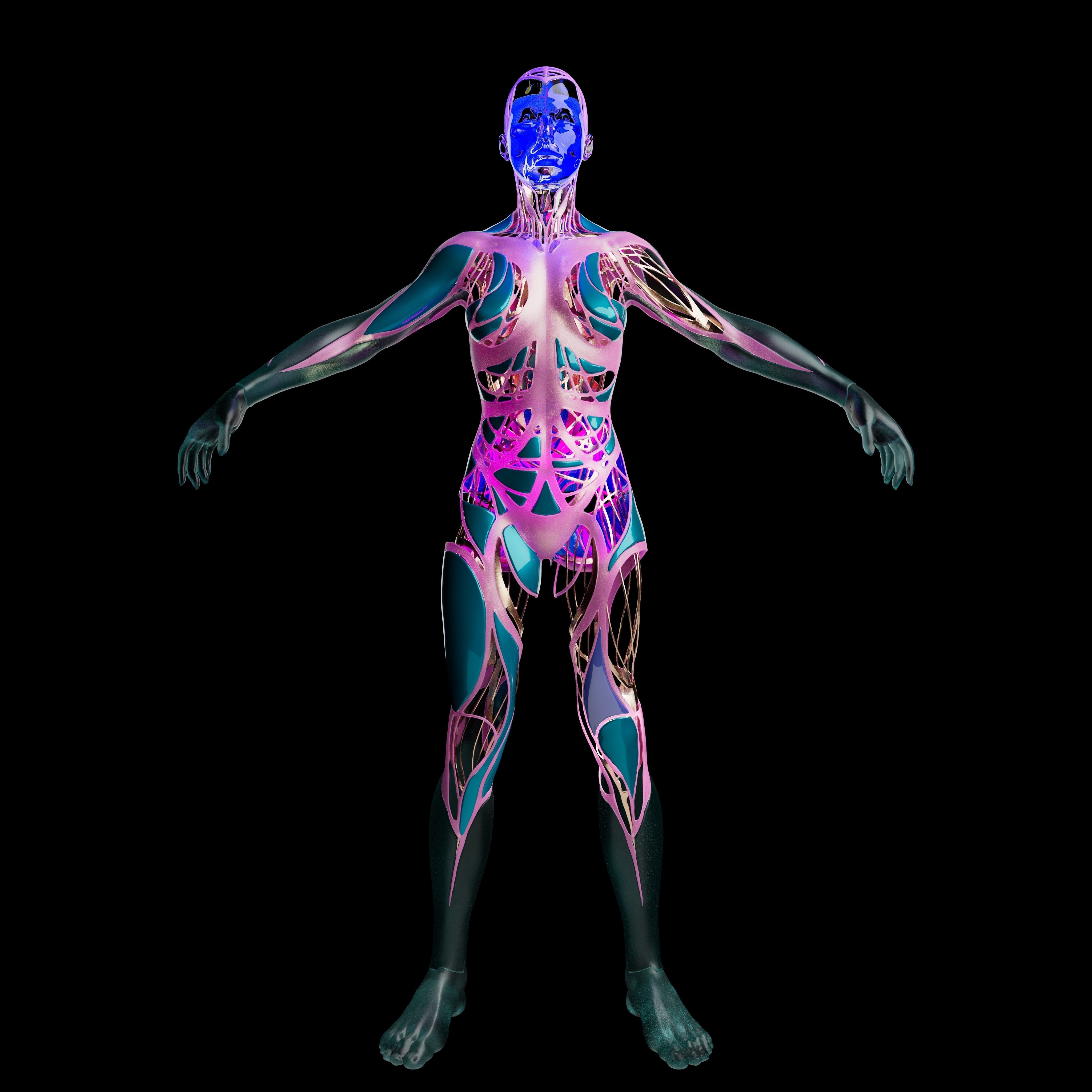Sci Fi Humanoid Robot Character  3D model_6