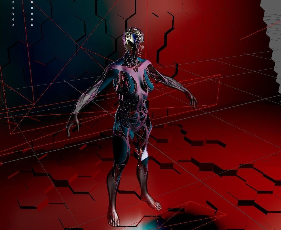 Sci Fi Humanoid Robot Character  3D model_8