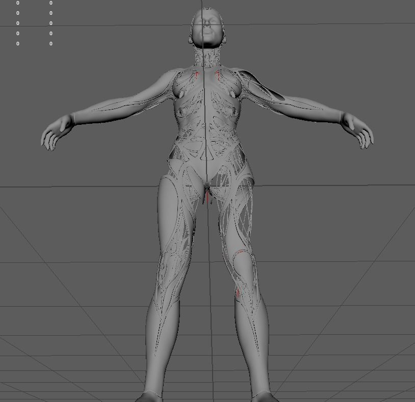 Sci Fi Humanoid Robot Character  3D model_20