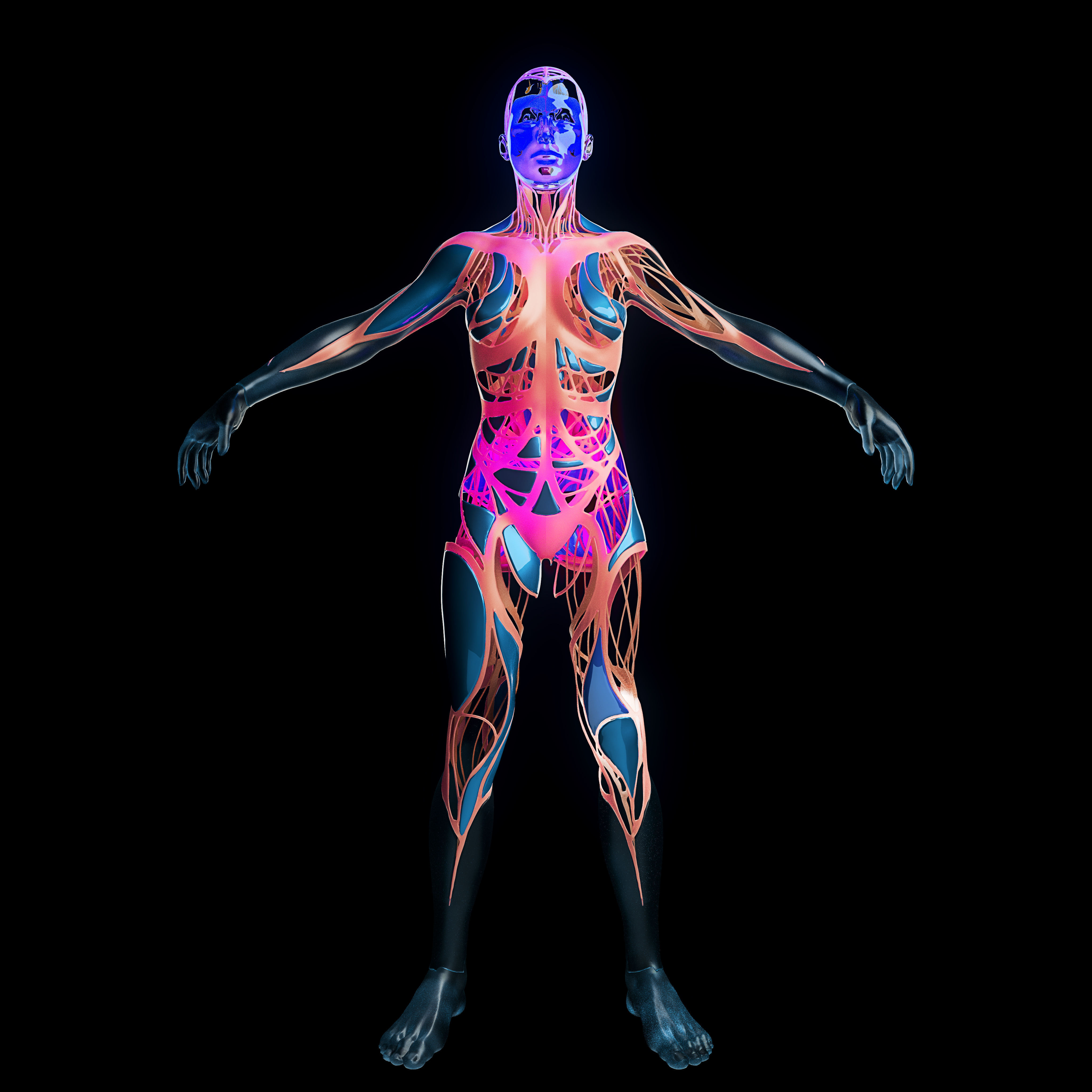 Sci Fi Humanoid Robot Character  3D model_5