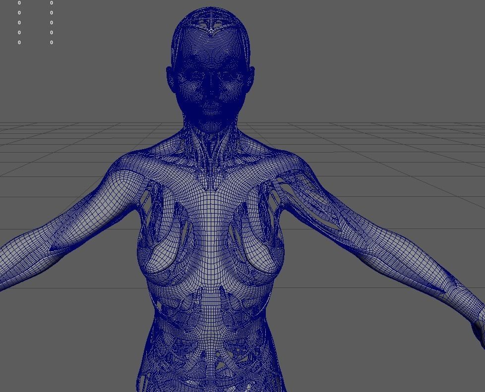 Sci Fi Humanoid Robot Character  3D model_22