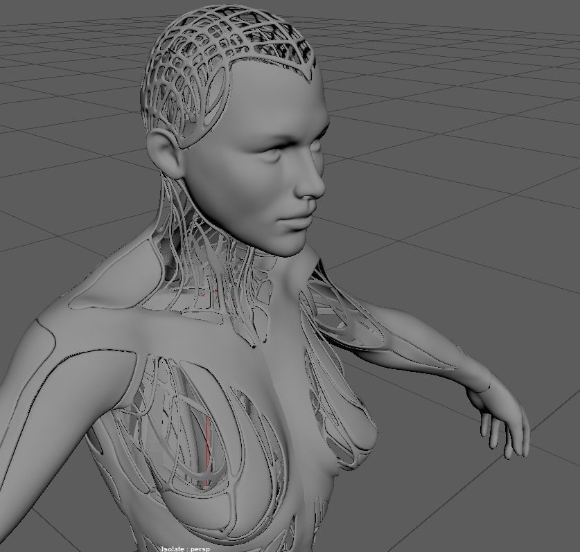 Sci Fi Humanoid Robot Character  3D model_19