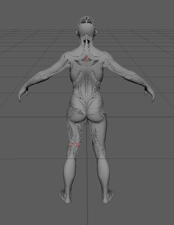 Sci Fi Humanoid Robot Character  3D model_14