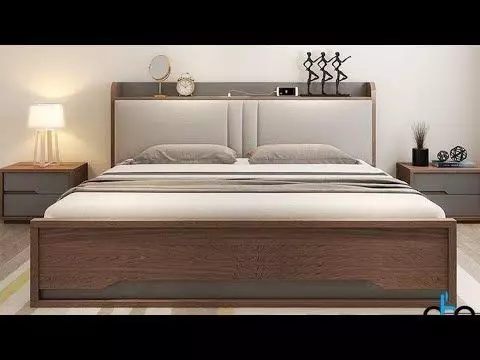 Bed 3d model king size frame with headboard and footboard Free 3D model