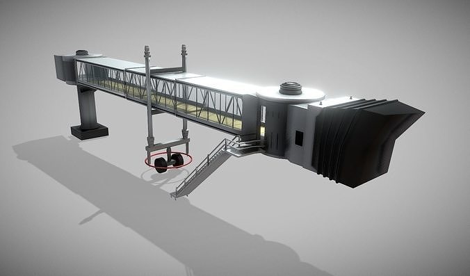 aero bridge Low-poly 3D model
