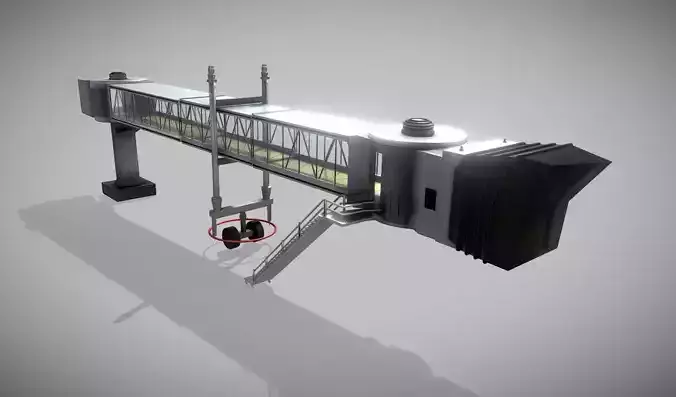 aero bridge Low-poly 3D model