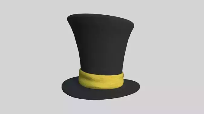 Top Hat 02 Black Yellow - Character Fashion Design