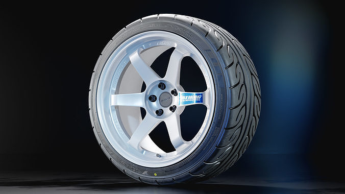 Volk Rays TE37 and ADVAN Neova Free 3D model