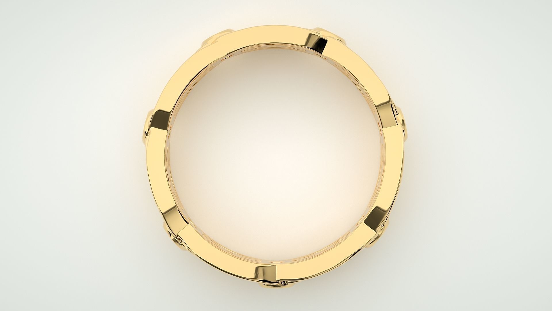 Eternity Band Diamond Ring 3dm stl render detail 3D print model_8