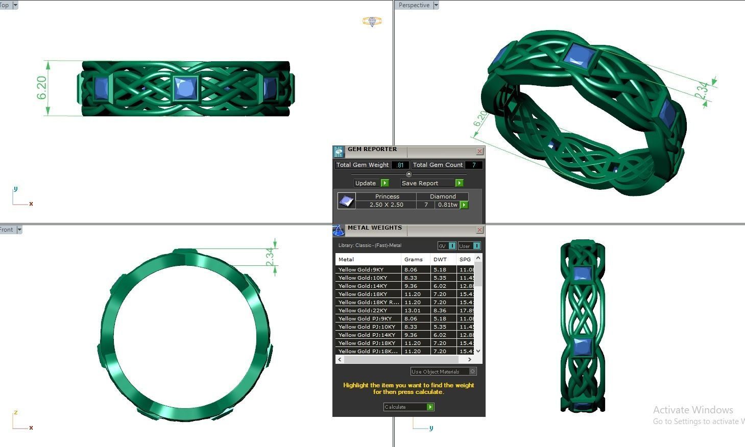 Eternity Band Diamond Ring 3dm stl render detail 3D print model_4