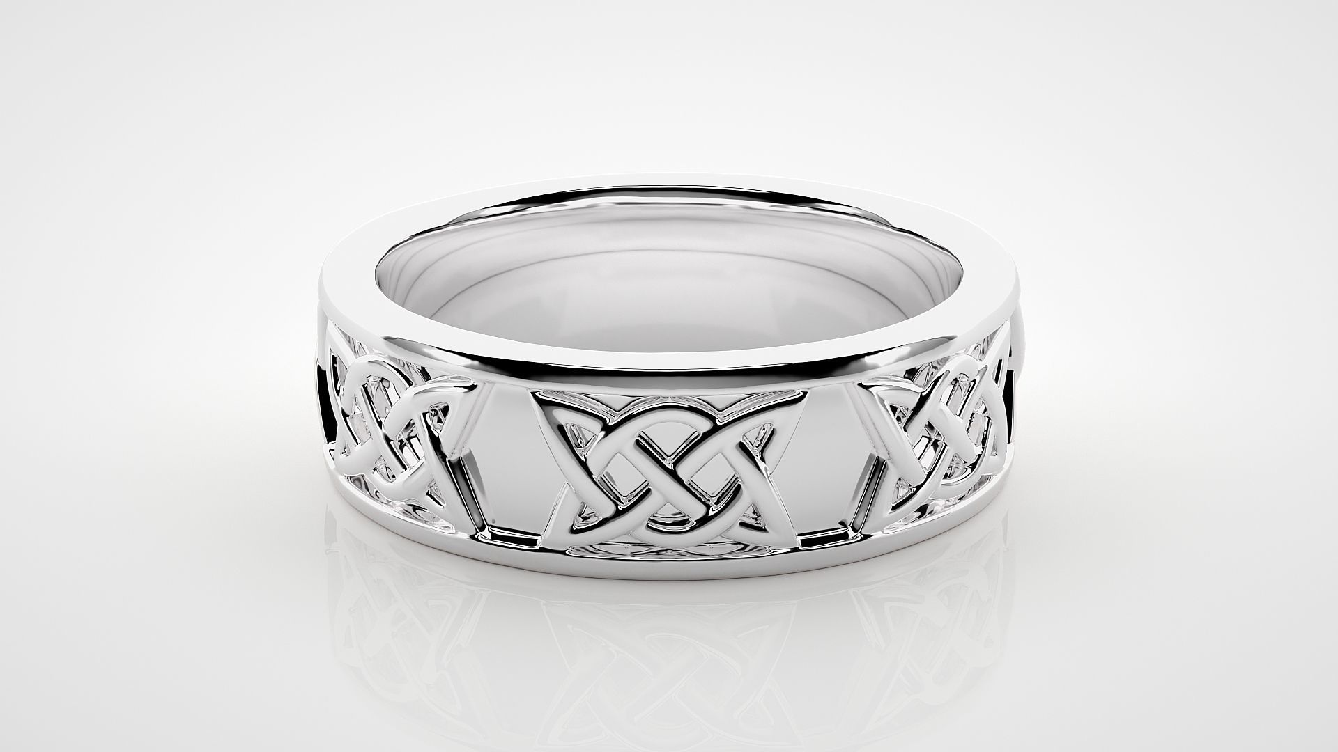 Eternity Band Diamond Ring 3dm stl render detail 3D print model_4