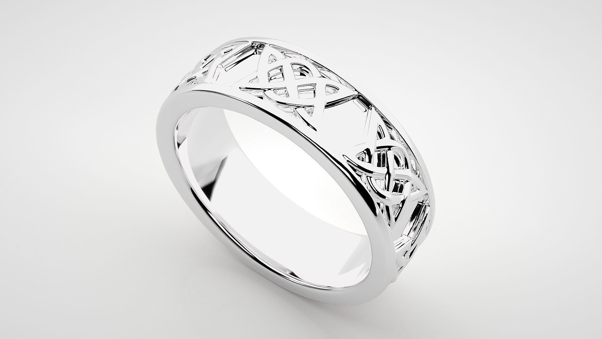 Eternity Band Diamond Ring 3dm stl render detail 3D print model_6