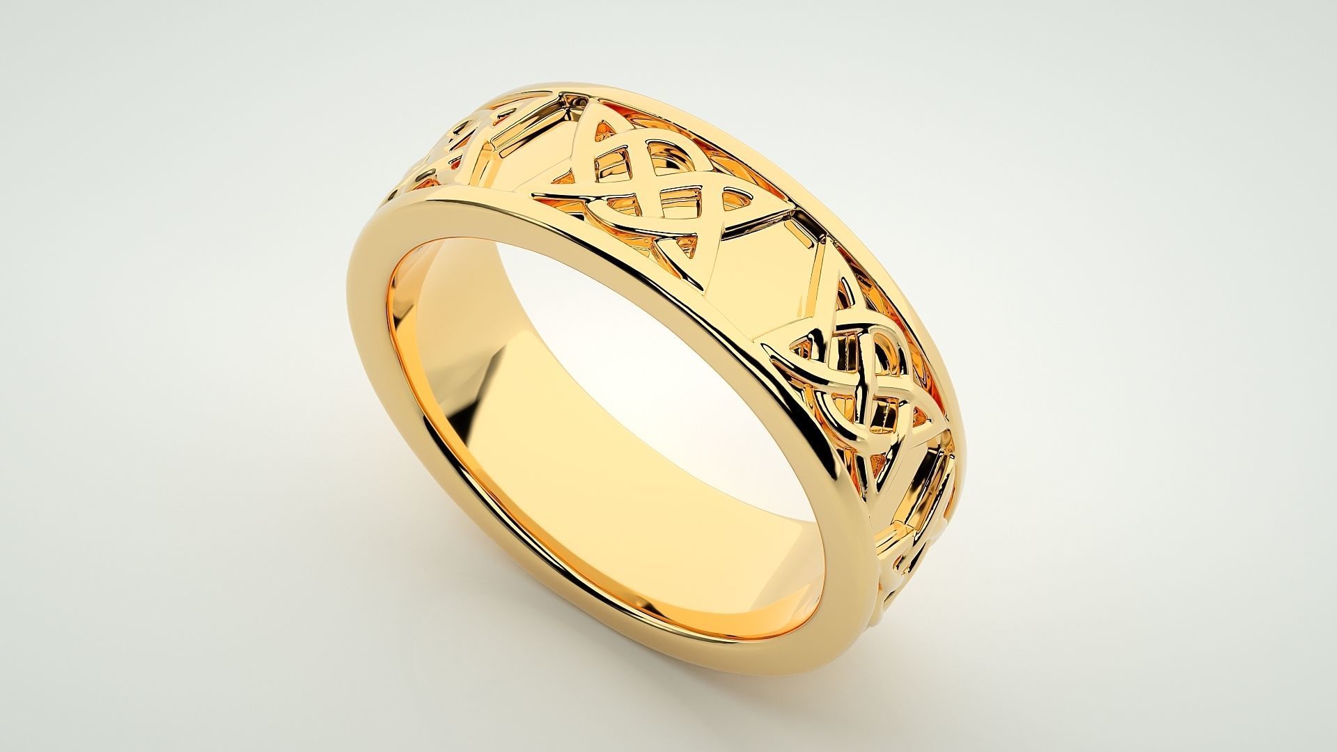 Eternity Band Diamond Ring 3dm stl render detail 3D print model_9