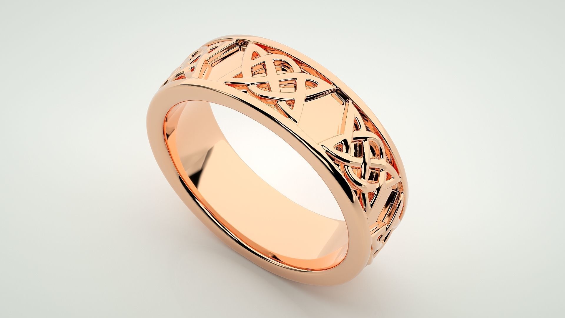 Eternity Band Diamond Ring 3dm stl render detail 3D print model_2