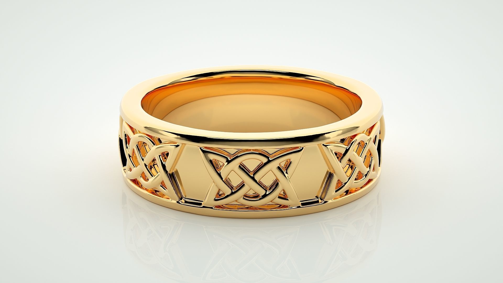 Eternity Band Diamond Ring 3dm stl render detail 3D print model_7