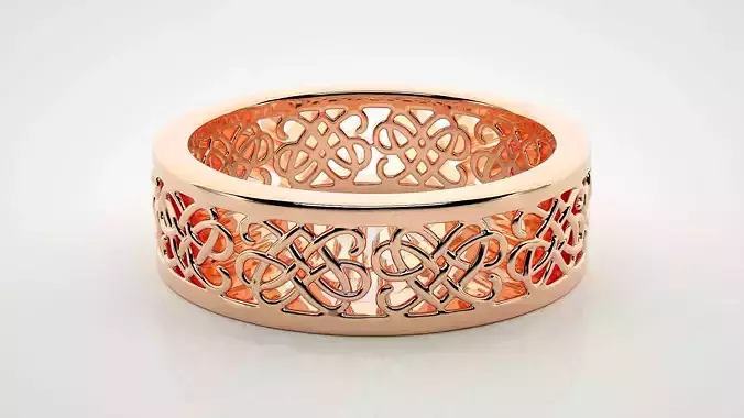 Eternity Band Diamond Ring 3dm stl render detail