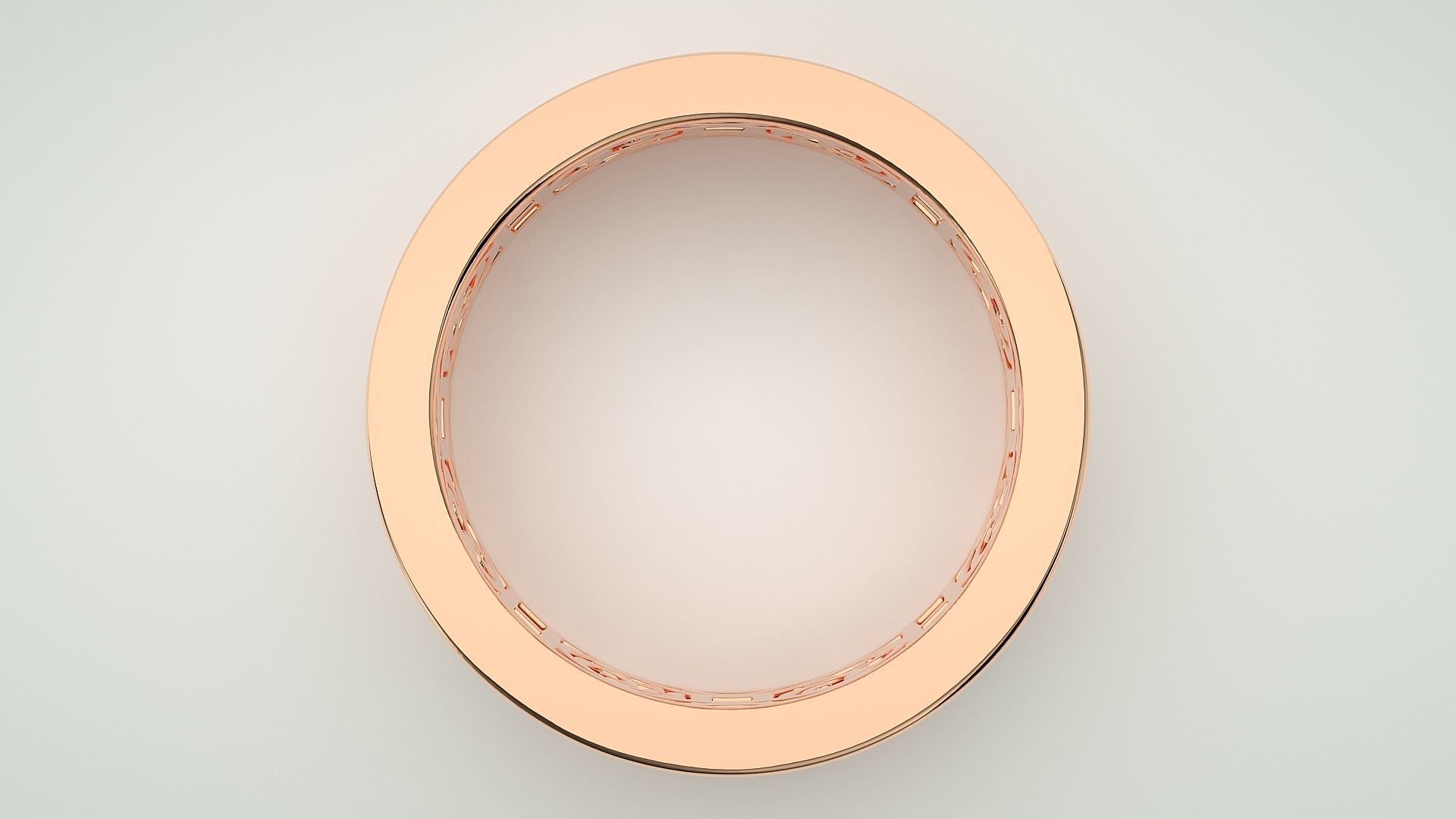 Princess Diamond Eternity Band Ring 3dm stl render detail 3D print model_1