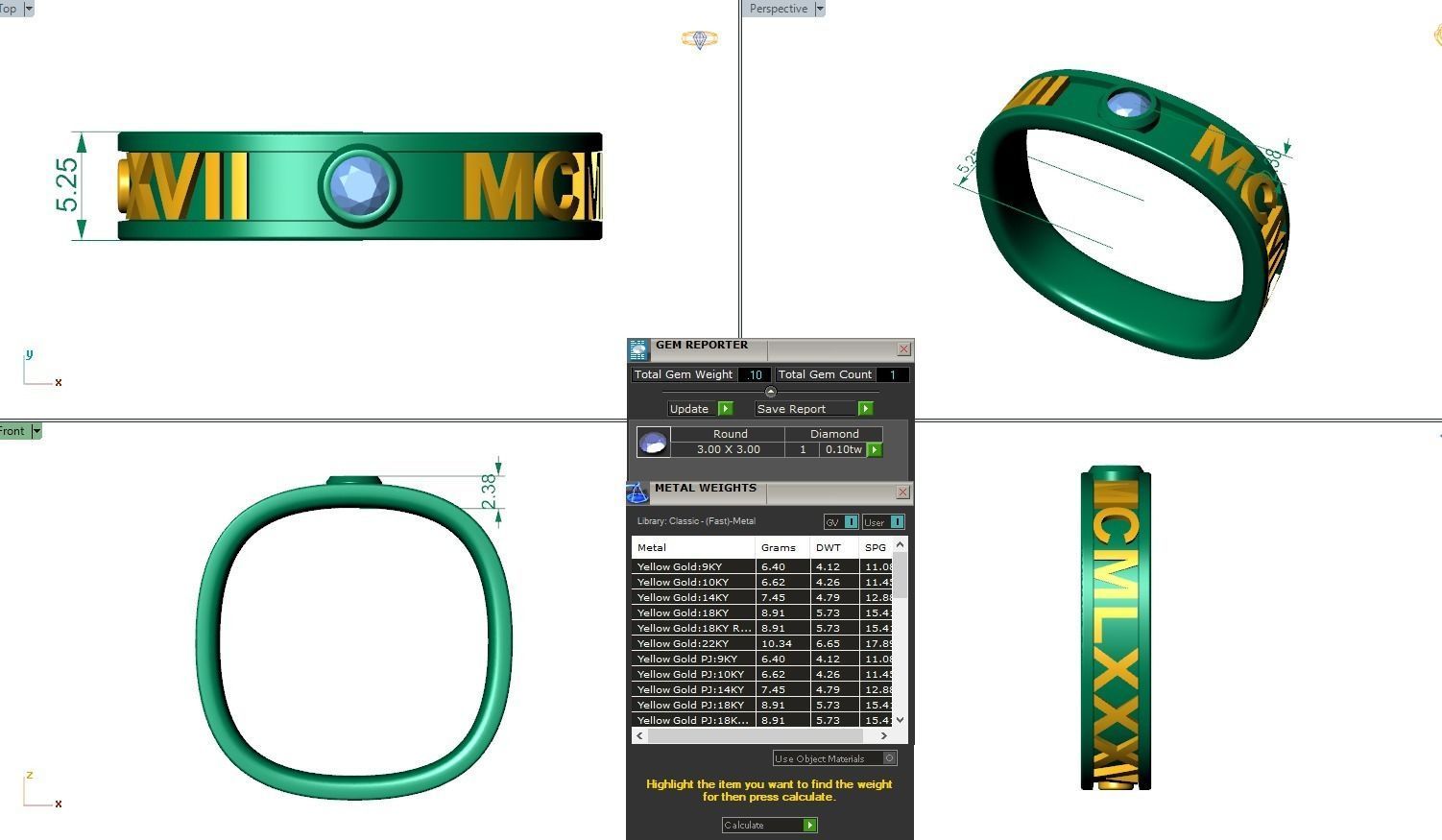 Eternity Band Diamond Ring 3dm stl render detail 3D print model_3