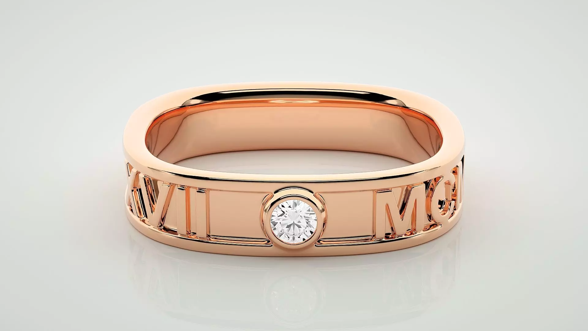 Eternity Band Diamond Ring 3dm stl render detail 3D print model_0