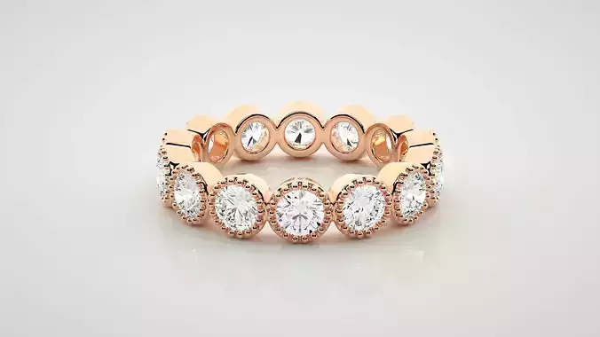 Eternity Band Diamond Ring 3dm stl render detail