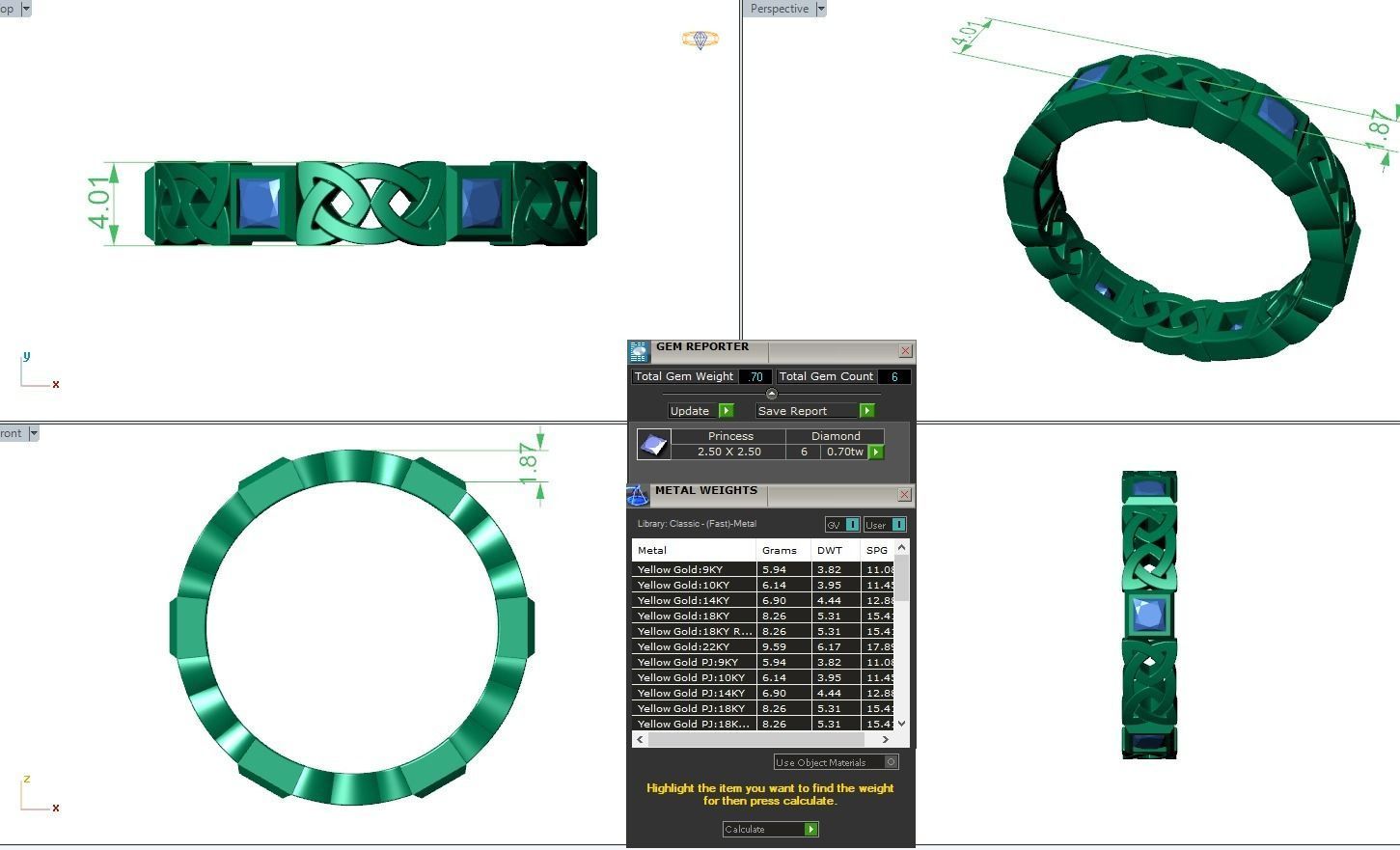 Eternity Band Diamond Ring 3dm stl render detail 3D print model_3