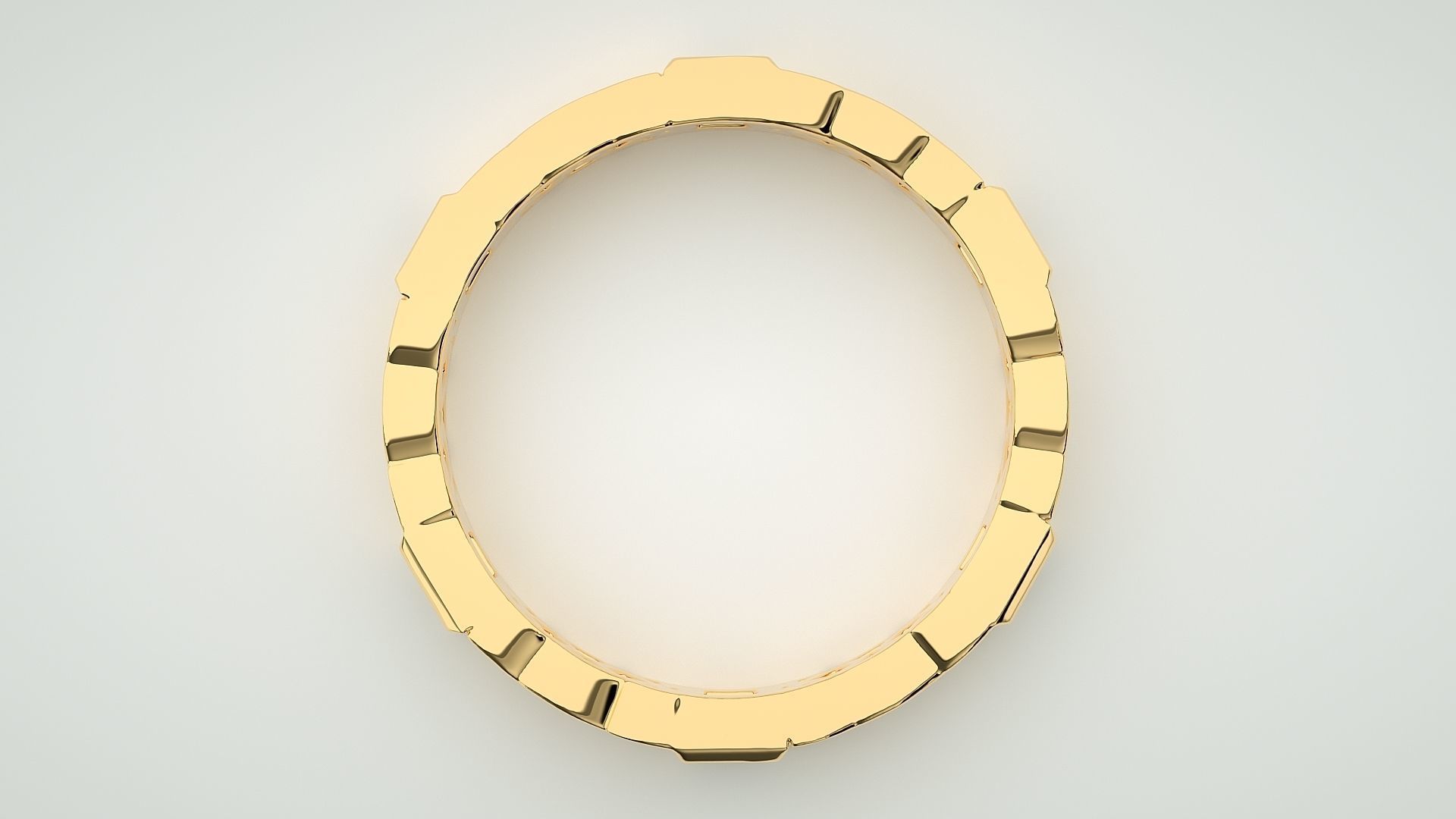 Princess Diamond Eternity Band Ring 3dm stl render detail 3D print model_8