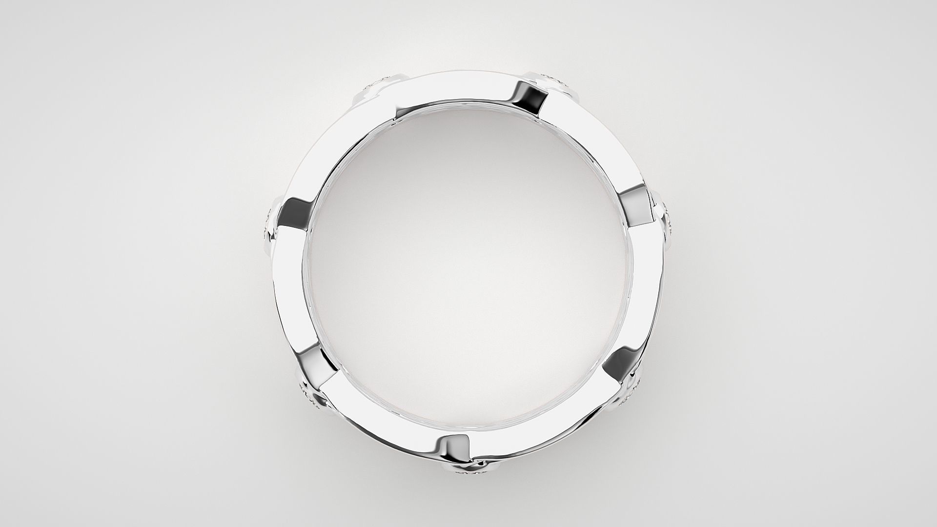 Eternity Band Diamond Ring 3dm stl render detail 3D print model_5