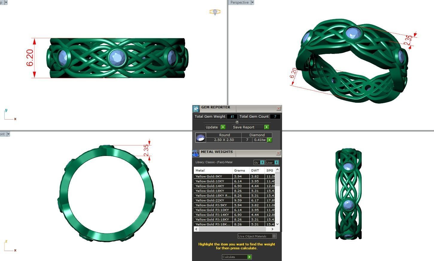 Eternity Band Diamond Ring 3dm stl render detail 3D print model_4