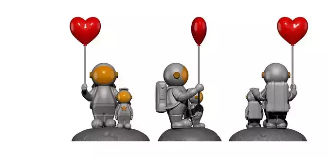 Astronauta Pai e Filho 3D print model