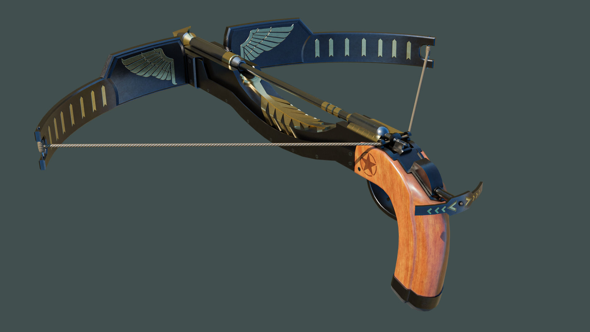 Crossbow Arrow Shooter Low-poly 3D model_3