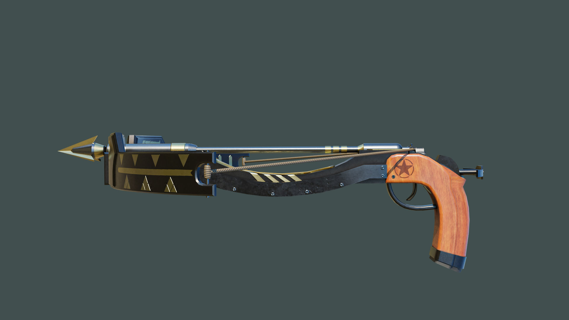 Crossbow Arrow Shooter Low-poly 3D model_4