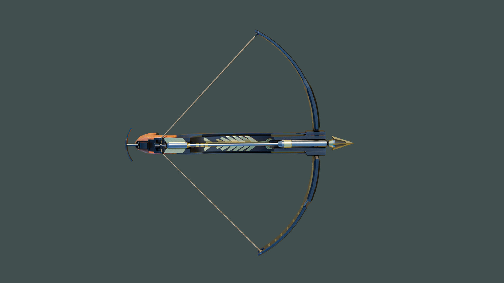 Crossbow Arrow Shooter Low-poly 3D model_29