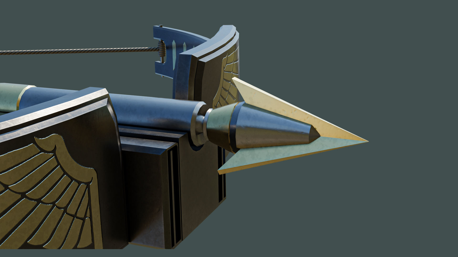 Crossbow Arrow Shooter Low-poly 3D model_30