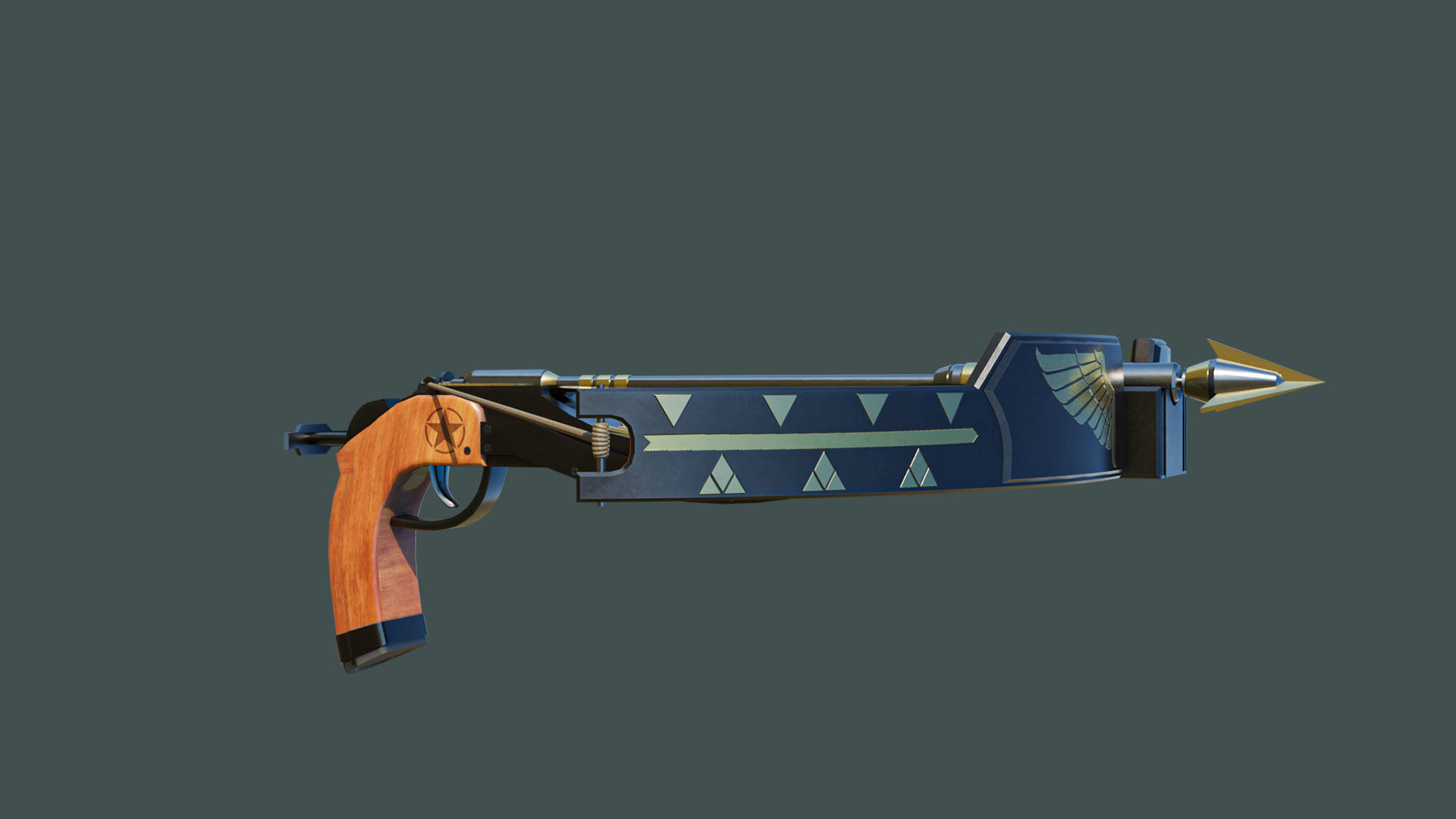 Crossbow Arrow Shooter Low-poly 3D model_6