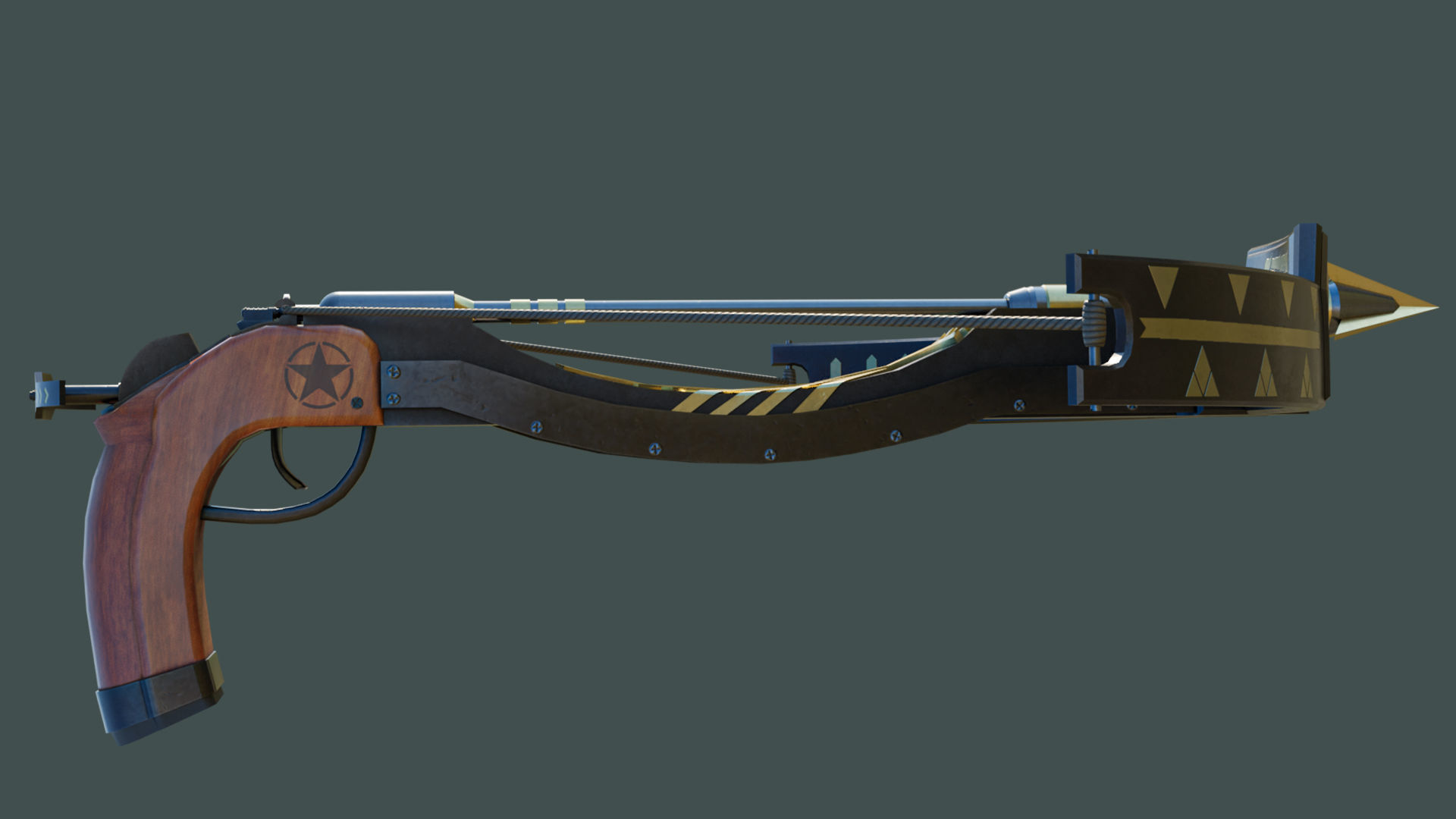 Crossbow Arrow Shooter Low-poly 3D model_26