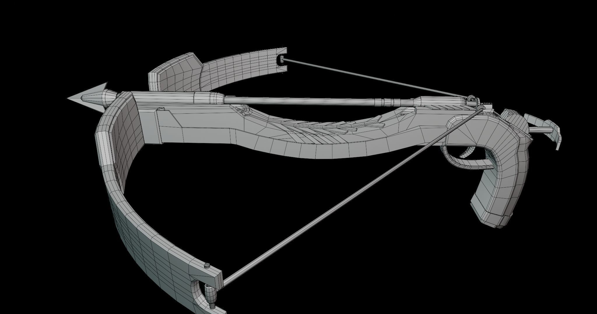 Crossbow Arrow Shooter Low-poly 3D model_33
