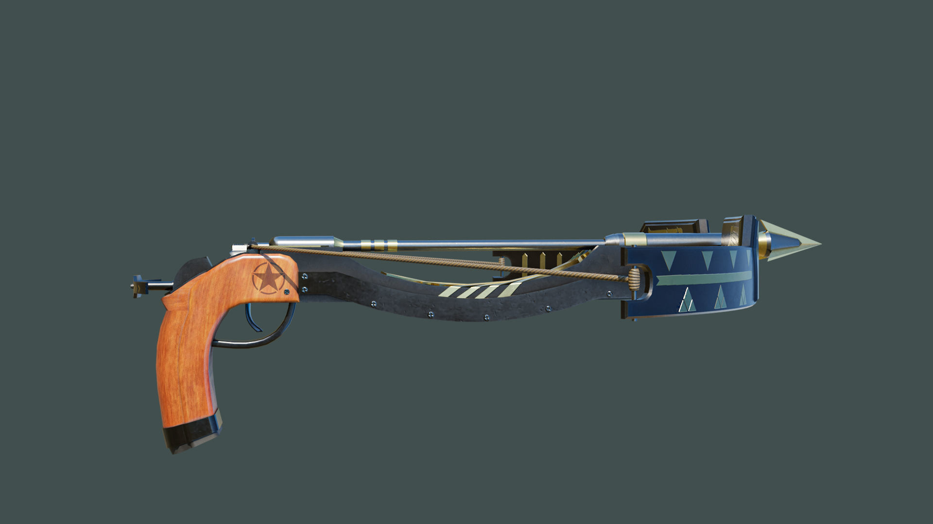 Crossbow Arrow Shooter Low-poly 3D model_7