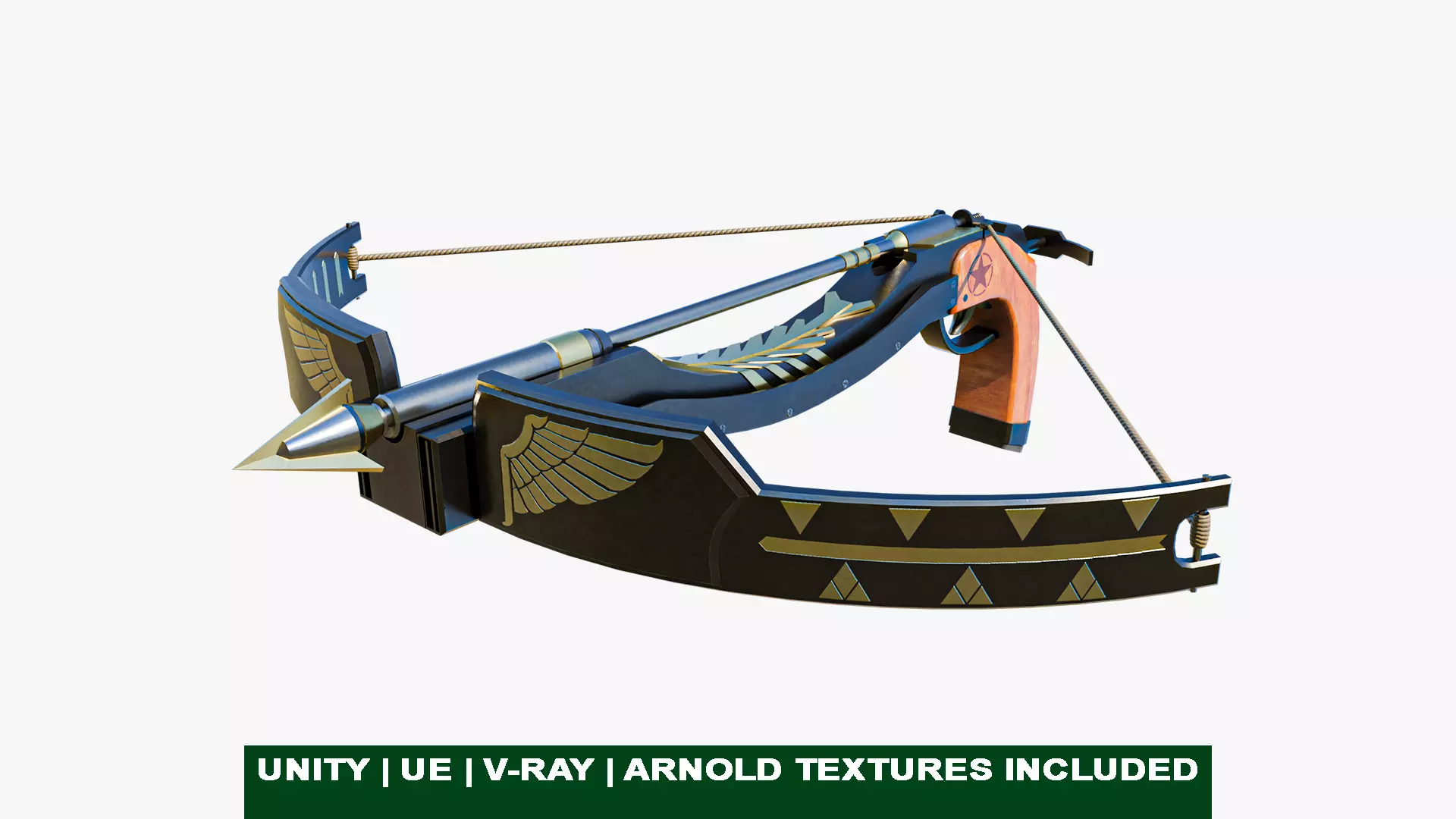 Crossbow Arrow Shooter Low-poly 3D model_0