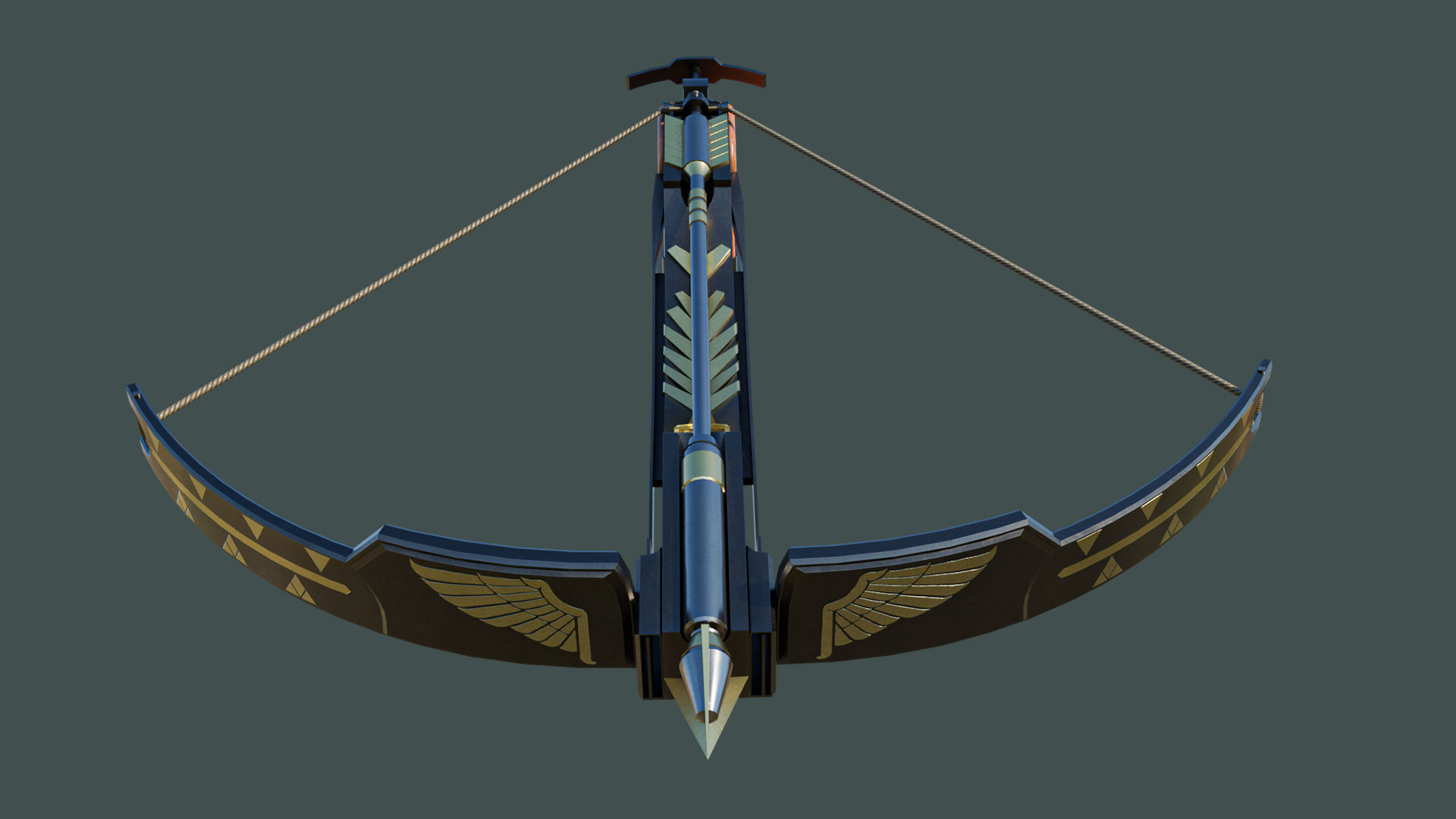 Crossbow Arrow Shooter Low-poly 3D model_13