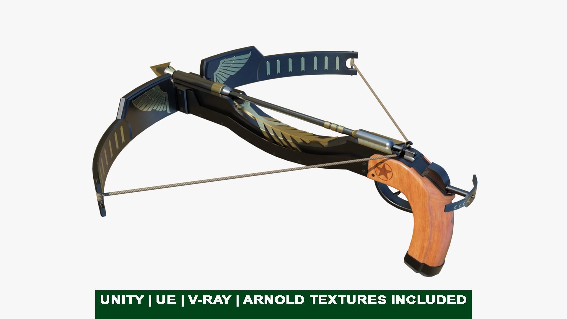 Crossbow Arrow Shooter Low-poly 3D model_1
