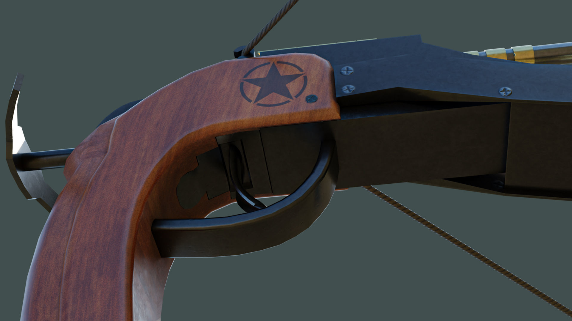 Crossbow Arrow Shooter Low-poly 3D model_31