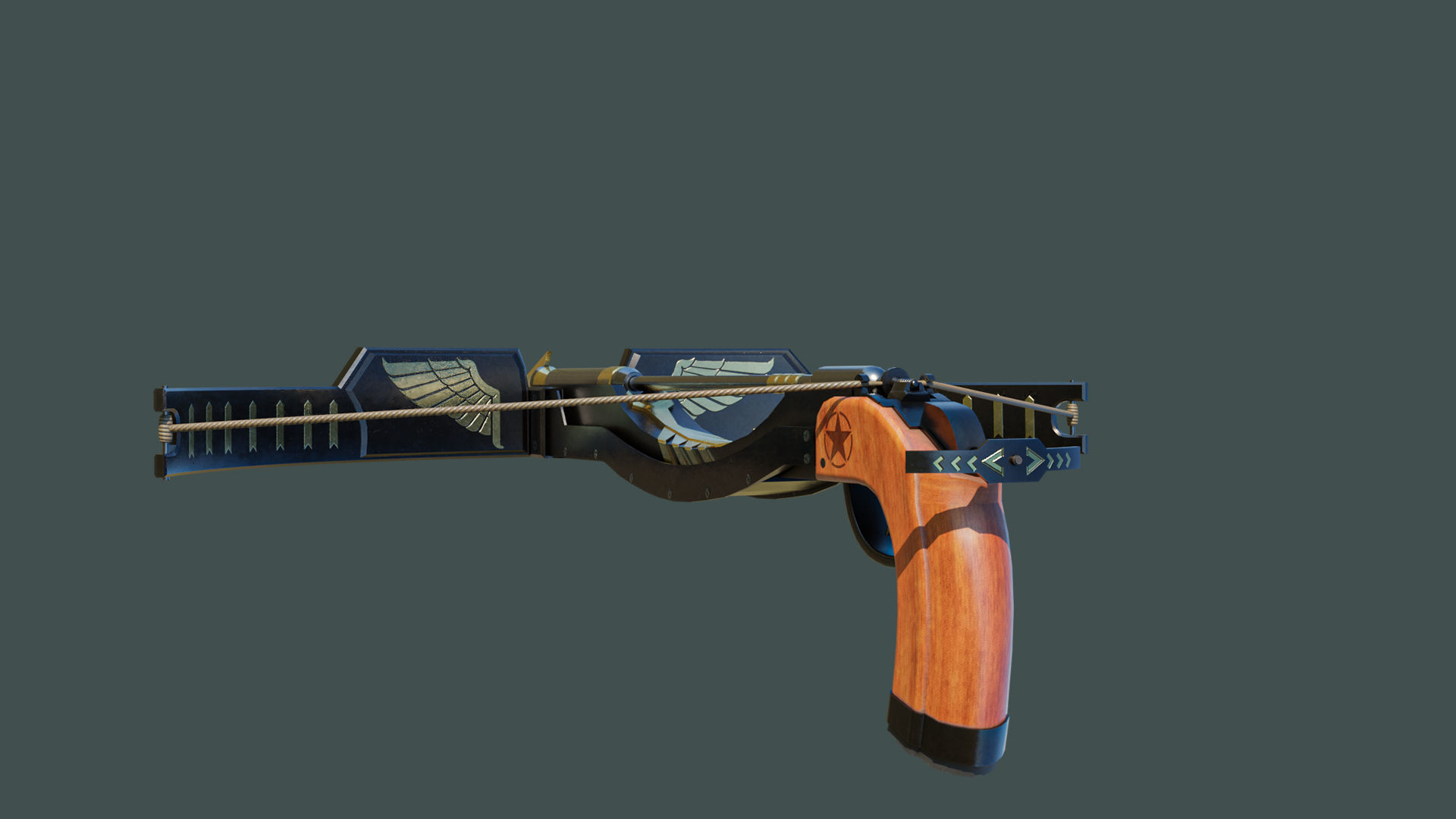 Crossbow Arrow Shooter Low-poly 3D model_9