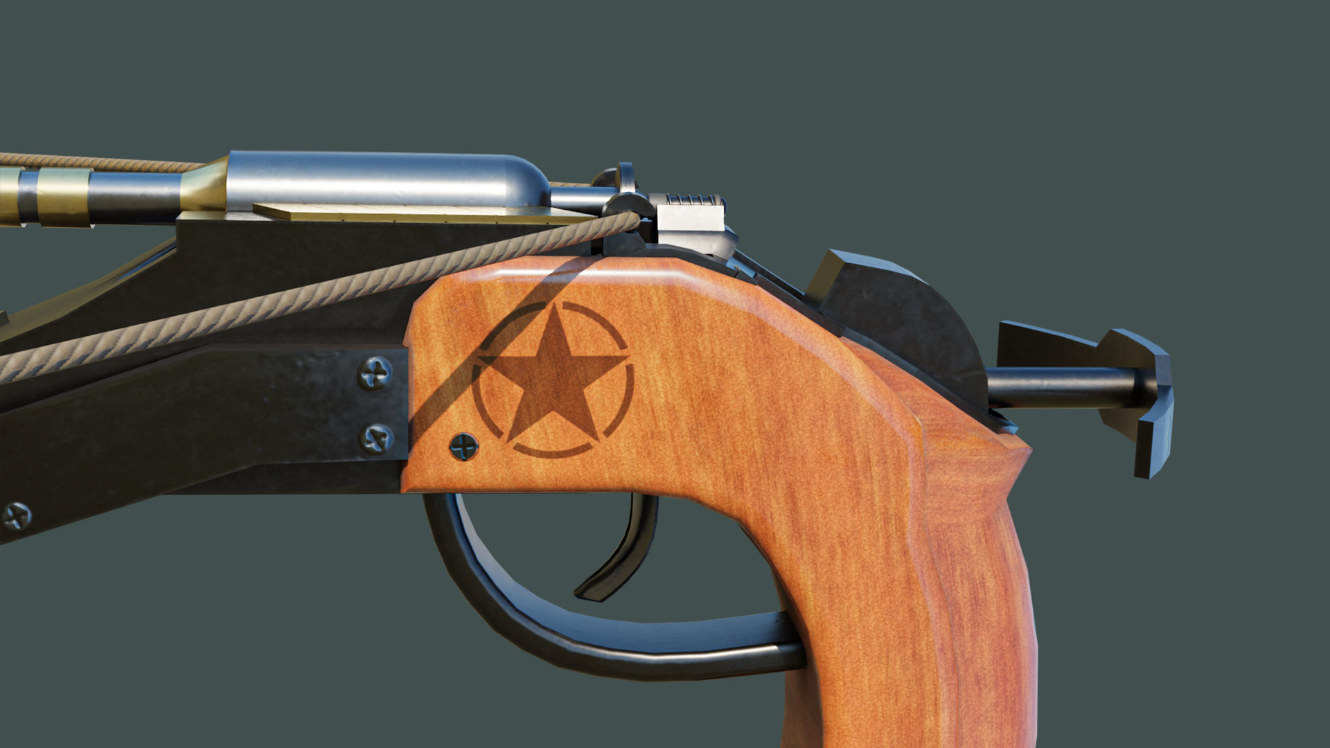 Crossbow Arrow Shooter Low-poly 3D model_15