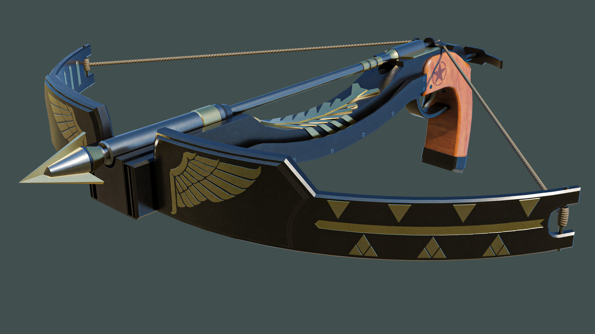 Crossbow Arrow Shooter Low-poly 3D model_2