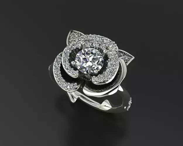 Rose ring 3D print model