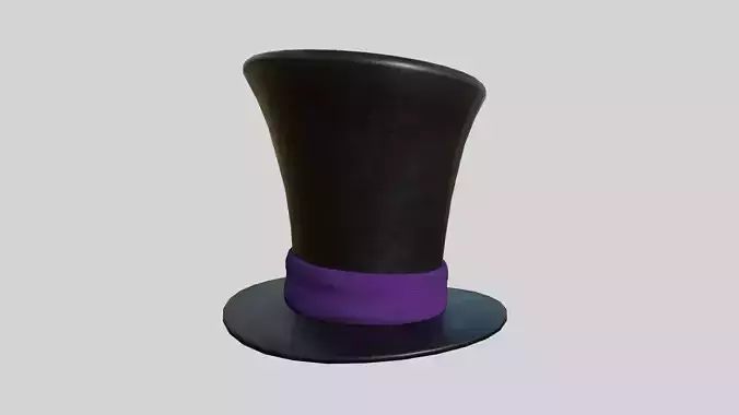 Top Hat 05 Leather Black - Character Fashion Design