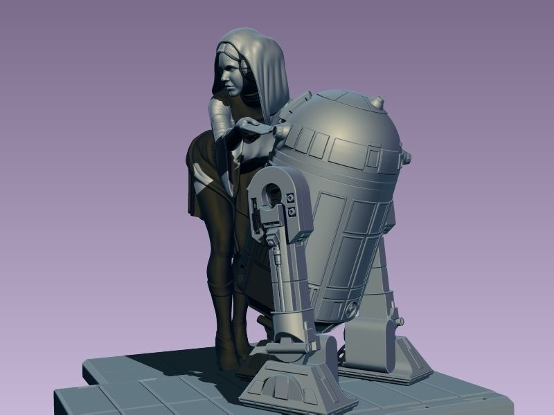 Princess Leia Classic Pose 3D print model_11